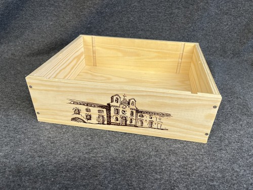 Wooden wine box crate - wooden, 3