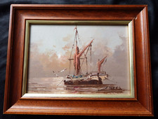 Small Maritime Oil Painting of