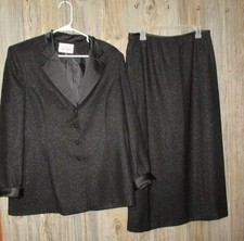 Le Suit Set Womens Sz 14 Black