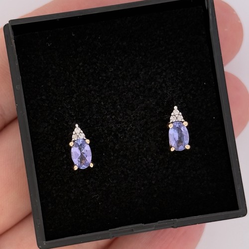 9ct yellow gold tanzanite - tanzanite, &