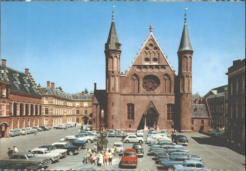 Vintage binnenhof ridderzaal - vintage,