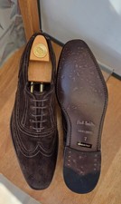 RRP £360 Paul Smith Mens Suede Oxford Brogue Shoes Size UK7 EU41 Blake Stitched