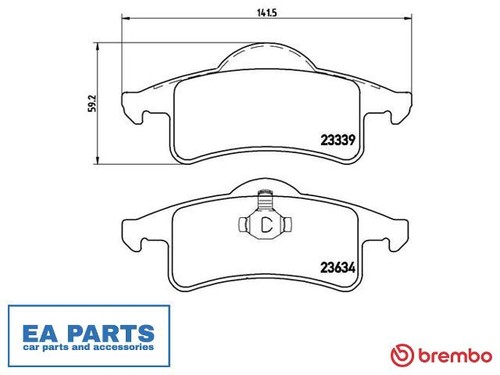 Brake pad set disc - pad, for