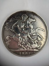 1897 UK Silver Crown • Queen Victoria Veiled Head • .925 • Collectable Issue