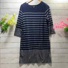 Hilary Radley Navy Gray Stripe