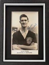 Jack Mudie, Blackpool Footballing Legend, 100% 8x6' inch Hand Signed Photo & COA