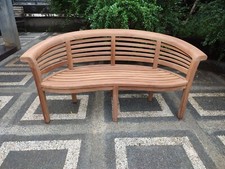 12cm Thick Banana Bench Wooden