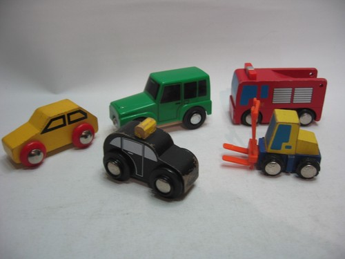 Wooden cars fire truck taxi - fire,