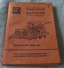 Original instructions Claas Combine Matador Standard dated 1964