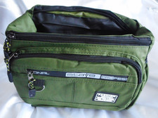 Bag shoulder crossbody ladies Green multi pocket handbag Organizer new