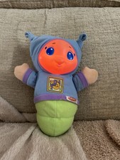 GLO WORM 10" LIGHT UP MUSICAL PLUSH SOFT TOY - PLAYSKOOL/HASBRO 2008 - WORKING 