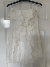 Zara White Ruffle Mini Dress