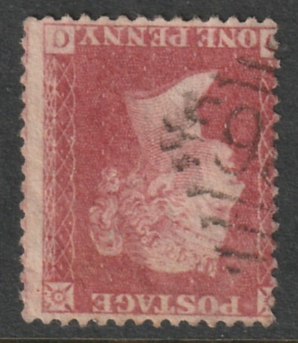 1857 penny red star - star, c10