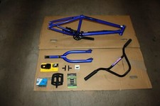 GT Bikes BMX Parts Lot Frame/Fork/Bars/Cranks/Mid BB/Sprocket/Headset/Brakes