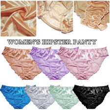 Women Ladies Silk Satin Briefs