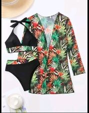 Halter Floral Print Swimsuit