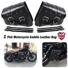 For Harley Sportster XL883 XL1200 Rear Motorcycle PU Leather Saddle Tool Bag 2pc