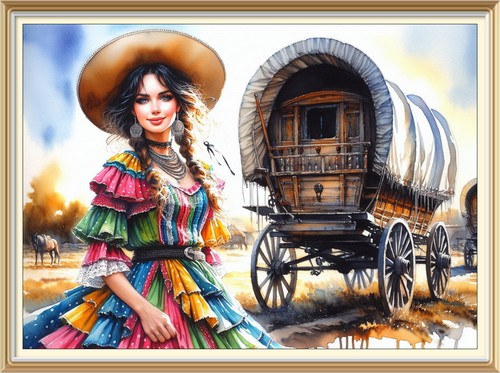 Print romany gypsy woman - romany,