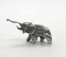 Italian 800 Solid Silver Miniature Elephant Figurine