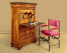 Antique Burr Walnut Secretaire
