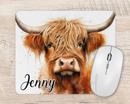 Highland cow mouse - mouse, mat