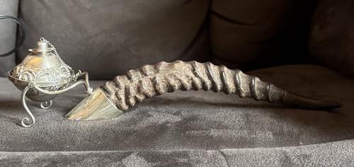 Antique silver and antelope - an,