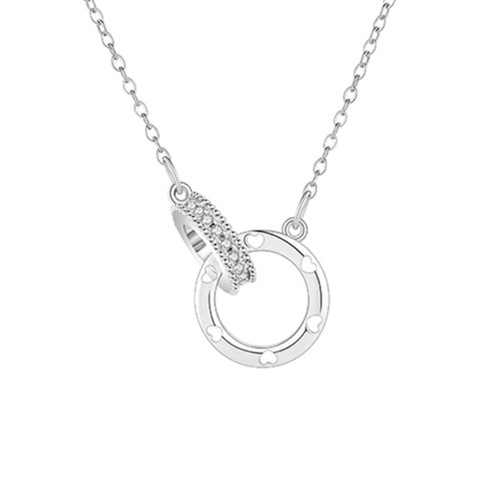Dainty heart double - double, pave