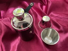 Black Leather Hip Flask