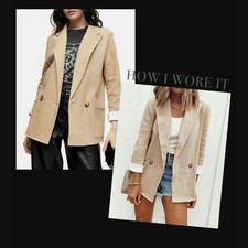 TOPSHOP Beige Neutral Raw Edge