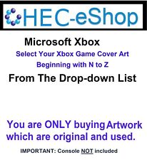 Microsoft Xbox - Cover Art ONLY - Choose From Drop-Down List N - Z