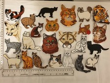 1 NEW SEW OR IRON-ON CAT TIGER LION EMBROIDERED MOTIF PATCH BADGE