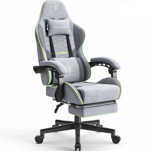 Dowinx gaming chair grey green - chair, grey/green