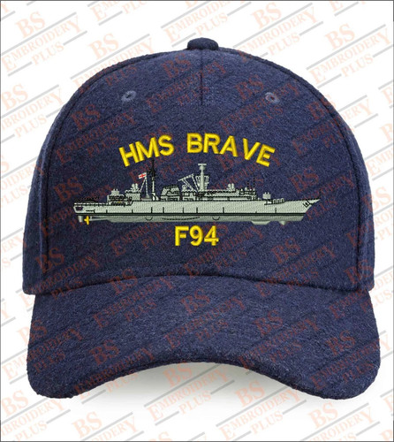 Hms brave type - type, embroidered