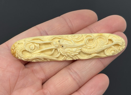 Vintage asian carved celluloid - carved,