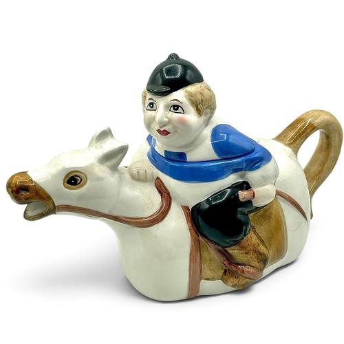 Jockey teapot ceramic - teapot, race