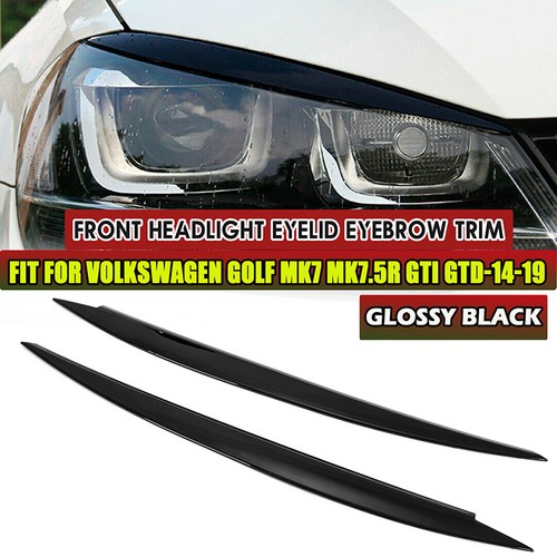 Gloss black front headlight - black,