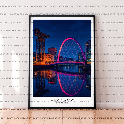 Glasgow scotland unframed art - scotland,