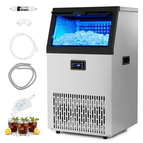 Silver commercial ice maker - silver,