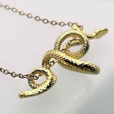 Draped snake pendant necklace - draped,