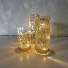 QVC THREE PRE-LIT GOLD HUE