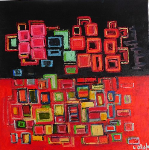 Original abstract mixed media - abstract,