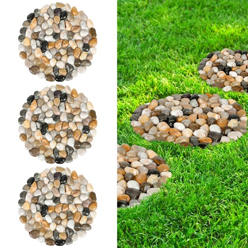 Round river rock stepping - 10",