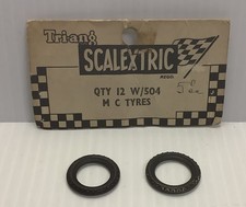 2 ORIGINAL SCALEXTRIC TRI-ANG B1 TYPHOON or B2 HURRICANE TYRES (USED) W504
