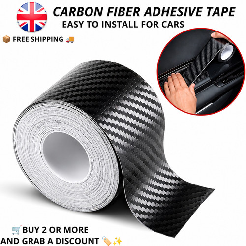 Carbon fibre car sticky - carbon,