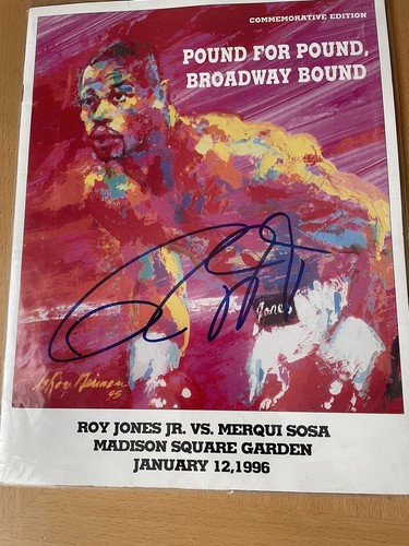 Roy jones signed program - roy, jr