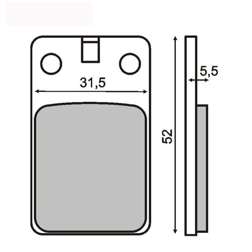 Pair front brake pads - brake,