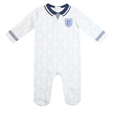 England Football 1990 Retro Home Kit Baby Sleepsuit | Official Merchandise