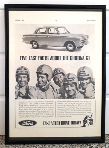 Framed original classic car - framed,