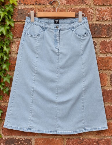 Cotton traders denim midi - denim,