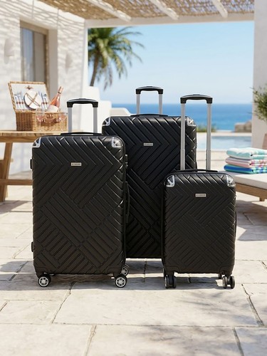 3pcs black suitcase set - 3pcs,